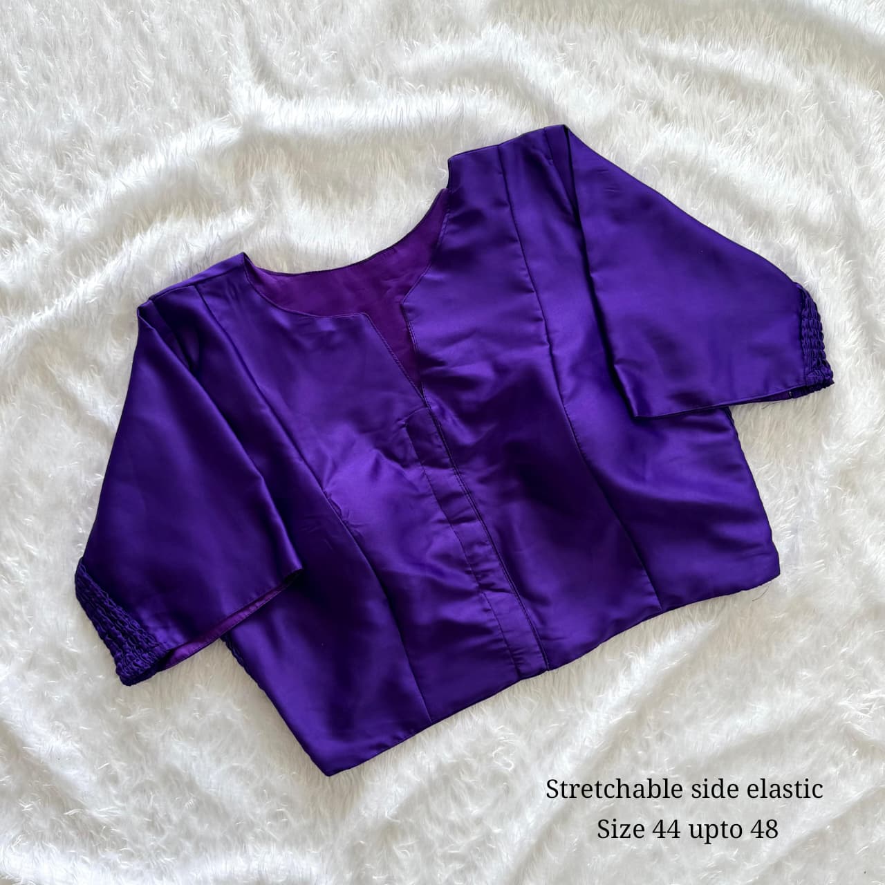 Soft Silk Elastic Fit Designer Blouse